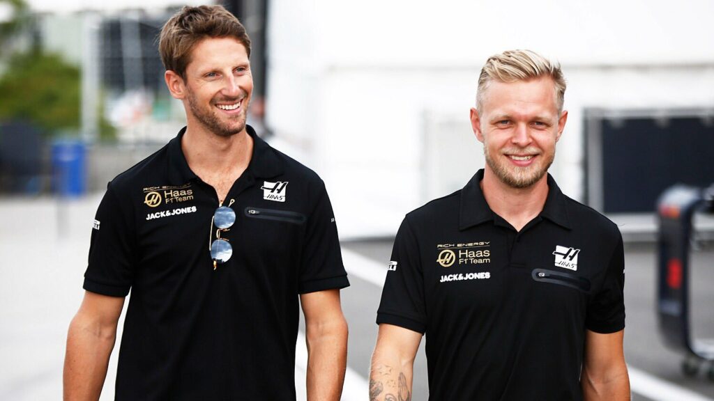 Romain Grosjean et Kevin Magnussen au volant d’une NASCAR ce jeudi à Austin
