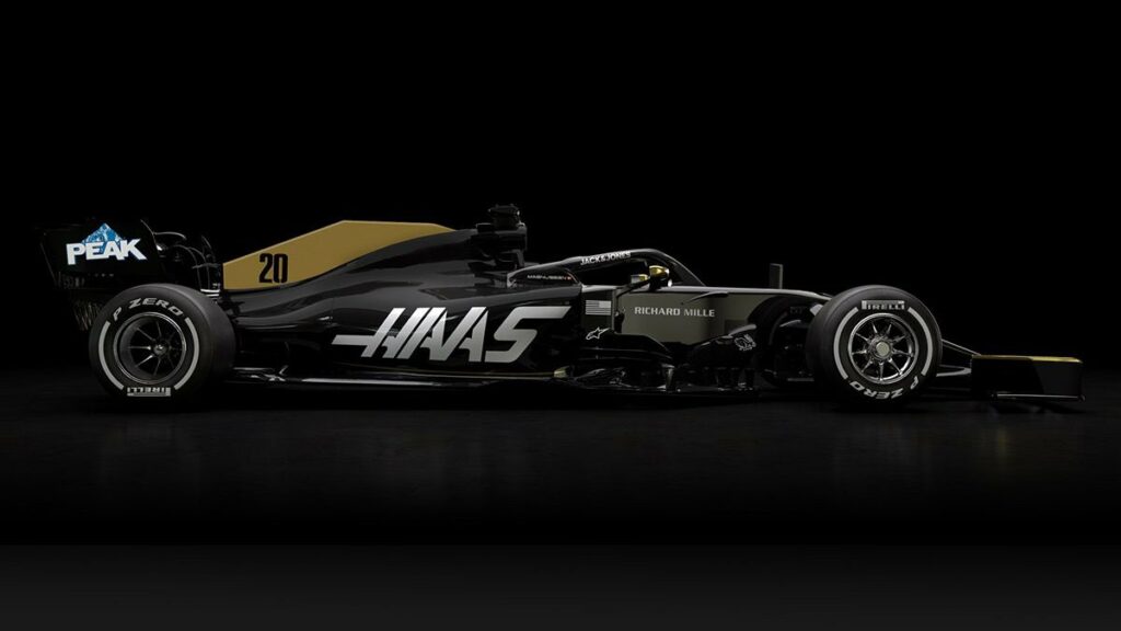 Haas dévoile une première image de la livrée de la VF-19 sans le logo Rich Energy