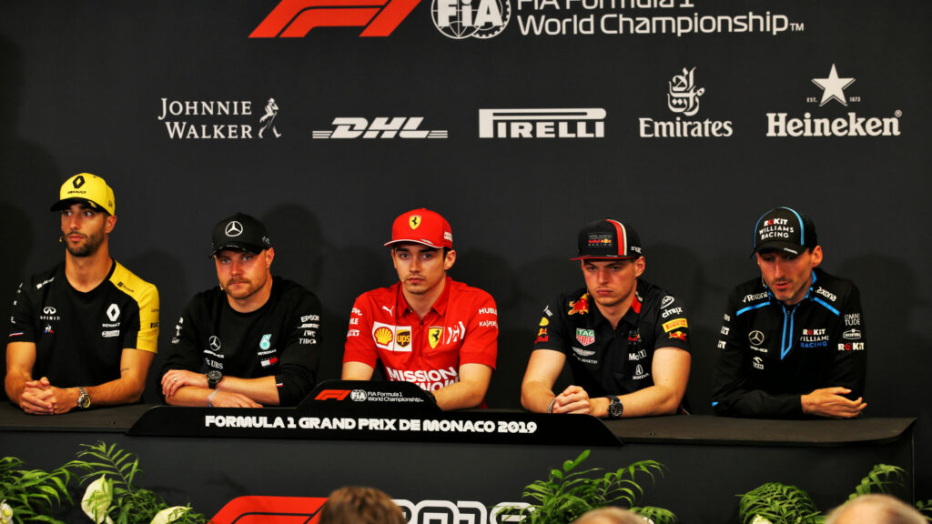 Les pilotes présents en conférence de presse ce jeudi à Singapour