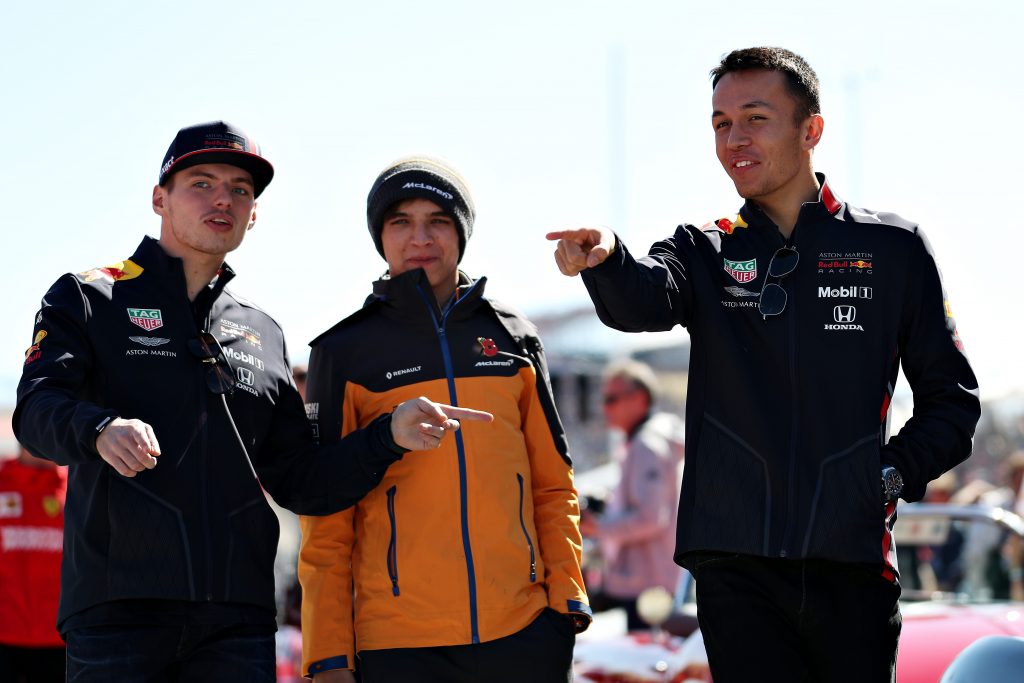 Pilotes Red bull Max Verstappen et Alex Albon