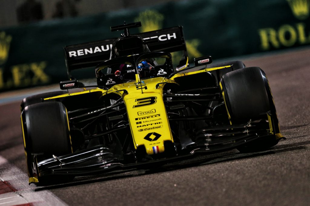 Renault F1 grille de départ gp abou dhabi 2019 dimanche 1er décembre