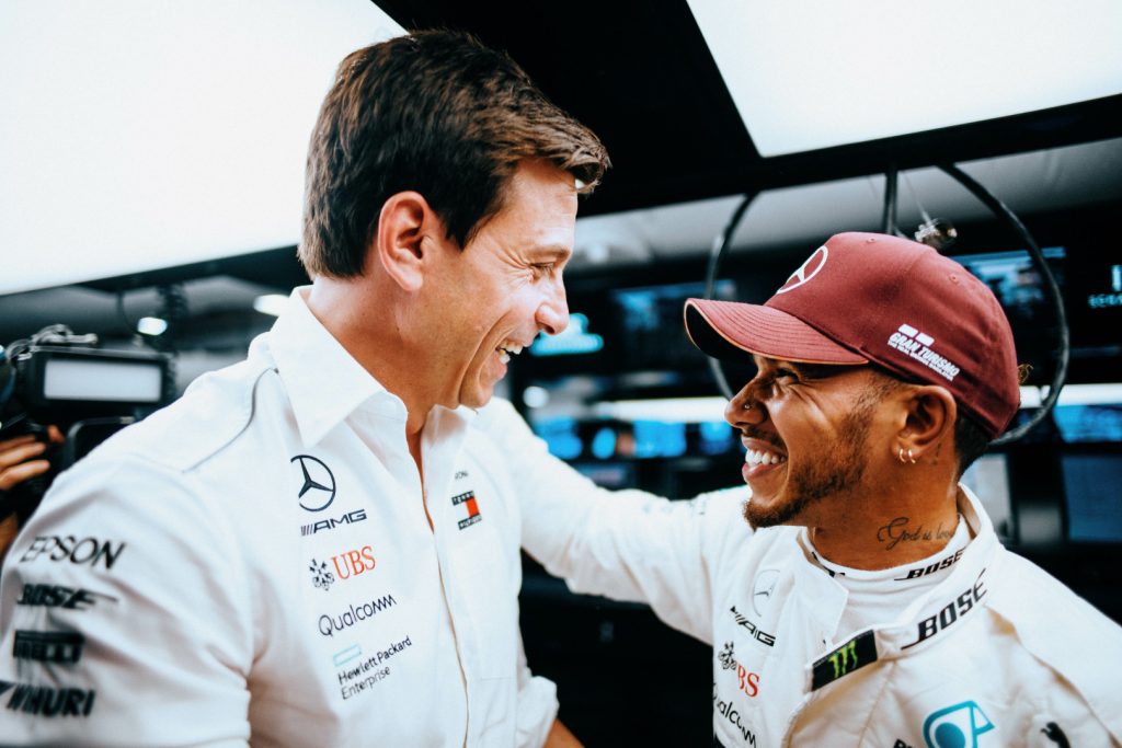 Toto Wolff et Lewis Hamilton Mercedes F1 
