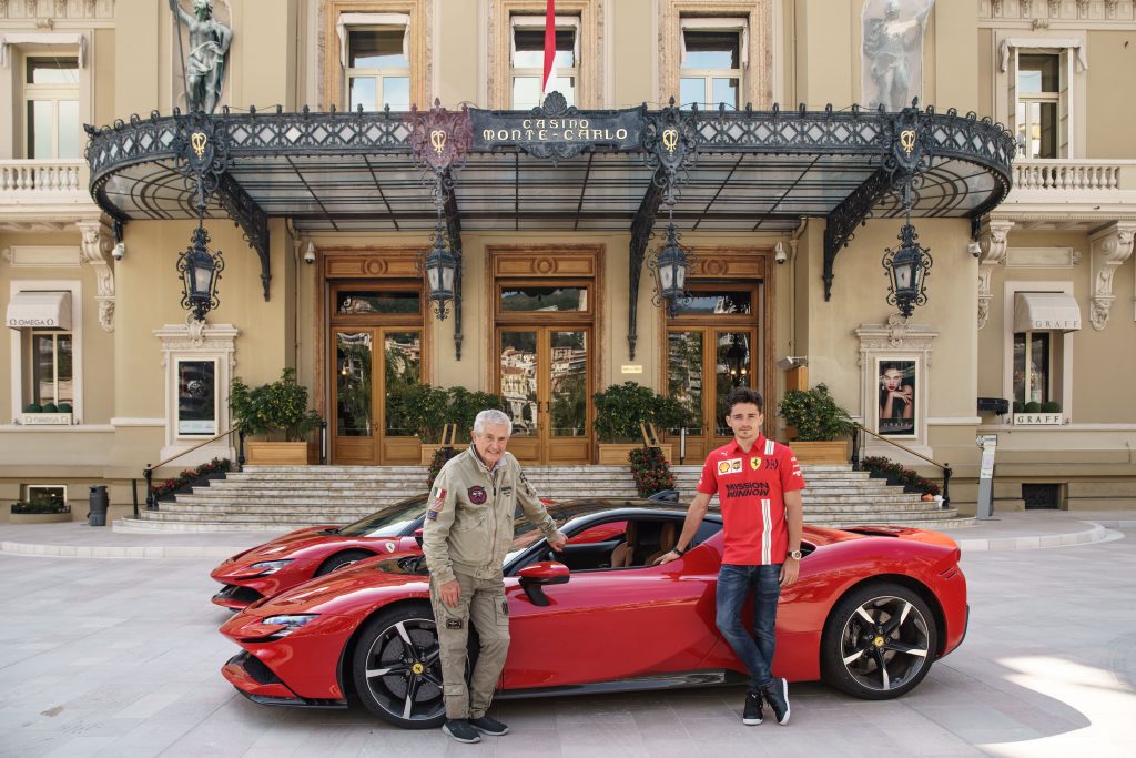 tournage Charles Leclerc et Claude Lelouch Monaco