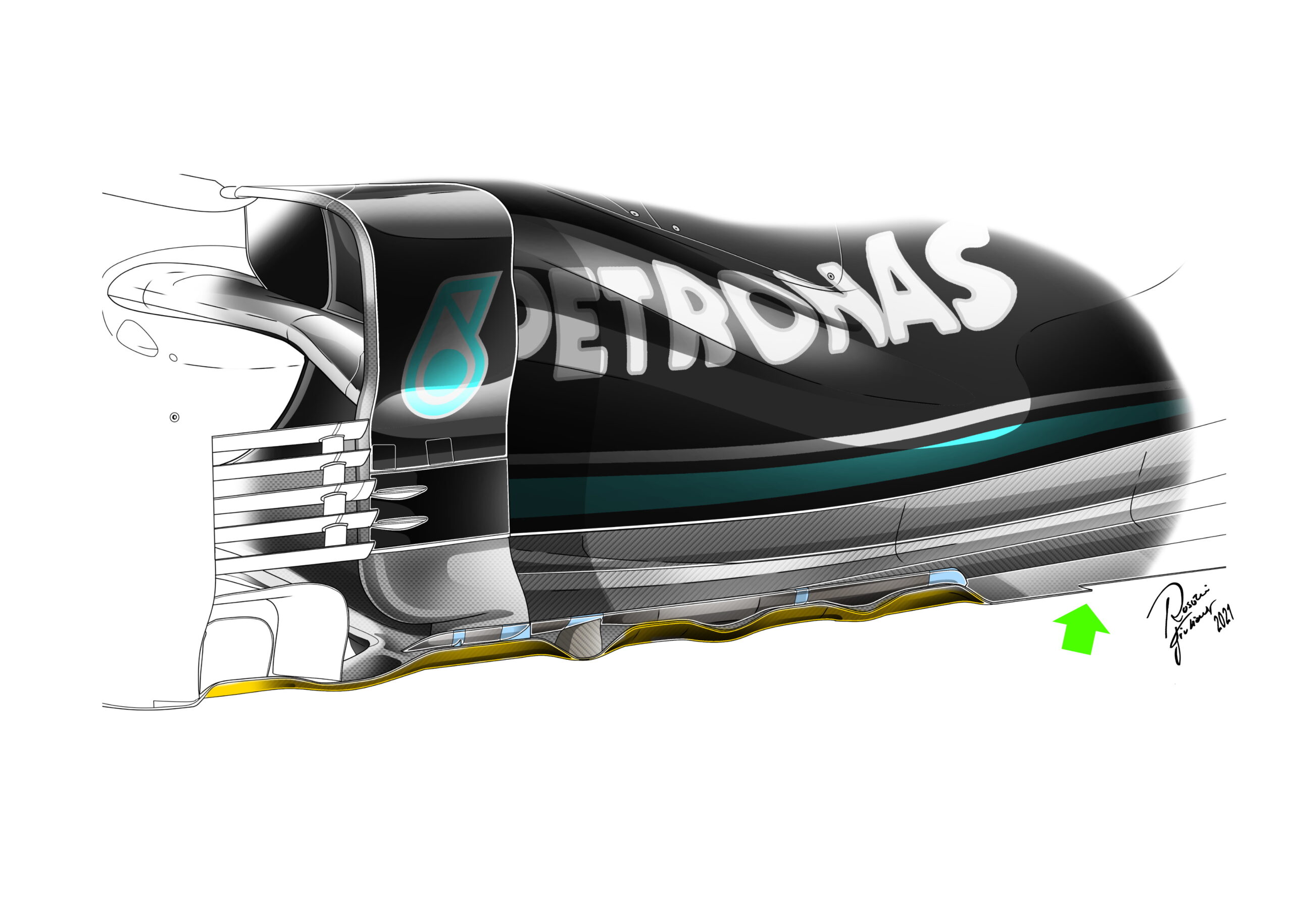 F1 - Le nouveau fond plat de Mercedes est-il responsable de l'instabilité de la W12 ?