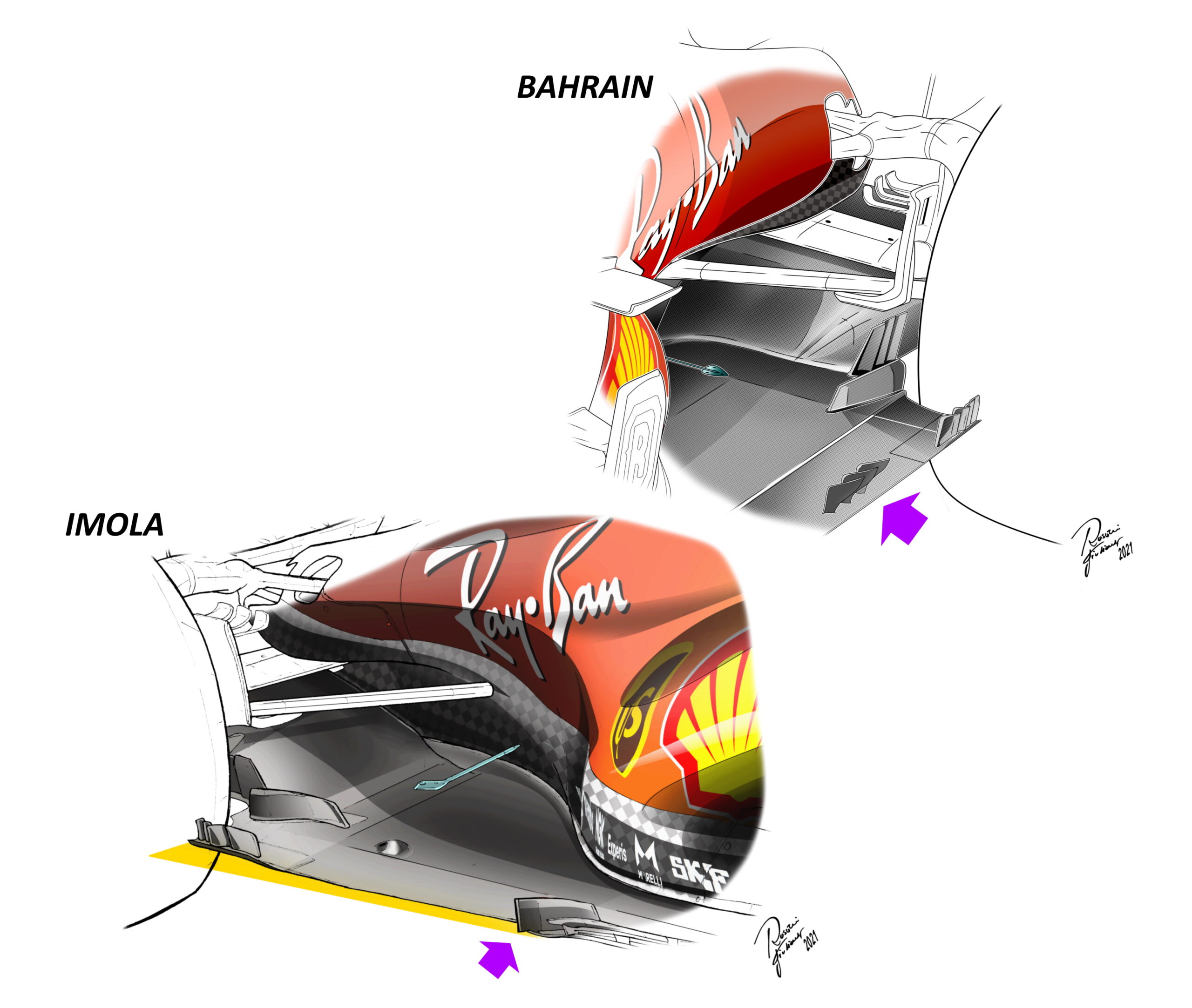 F1 - Tech F1 : les solutions techniques introduites sur la Ferrari à Imola