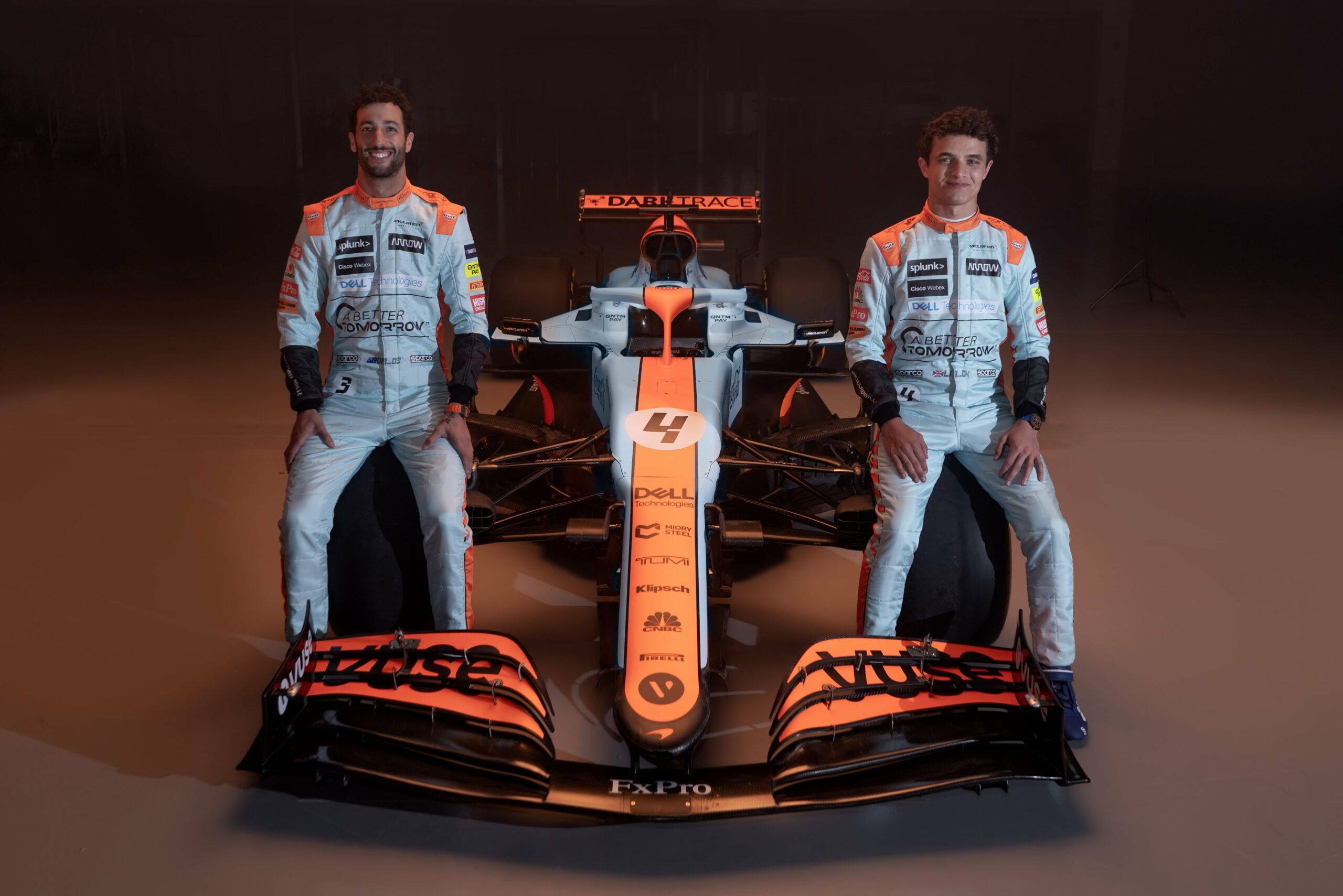 F1 - Ricciardo et Norris enthousiasmés par la livrée Gulf de la McLaren