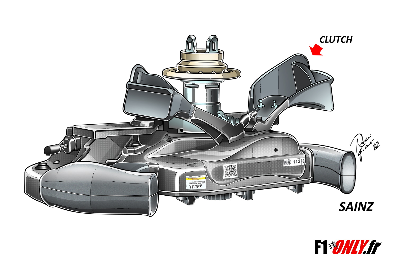F1 - Les différences entre le volant Ferrari de Sainz et celui de Leclerc