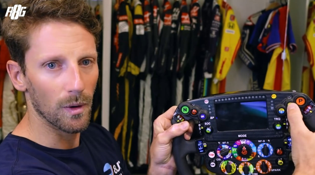 F1 - Le volant d'une F1 expliqué par Romain Grosjean