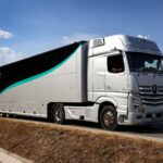 F1 - L'équipe Mercedes en F1 a fait rouler ses camions au biocarburant