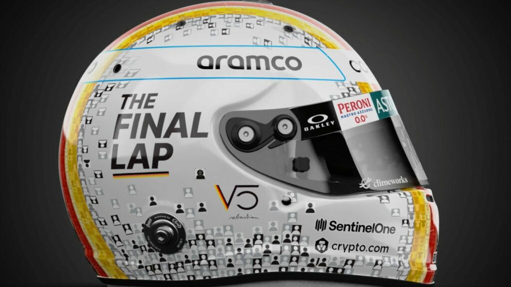 Un casque spécial pour la dernière course de Sebastian Vettel