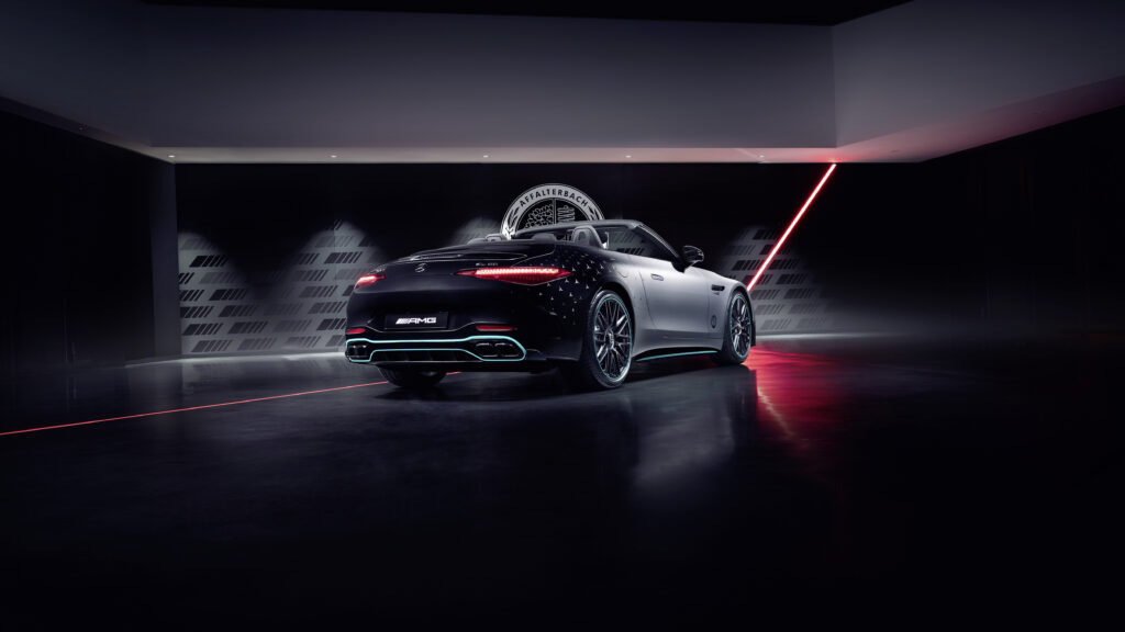 Une Mercedes-AMG aux couleurs de la F1 d’Hamilton et Russell