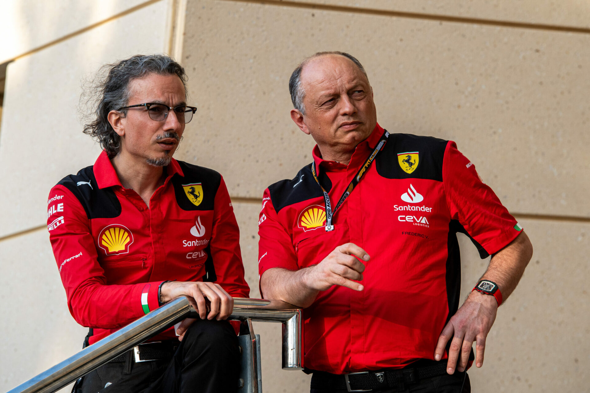 Fred Vasseur et Laurent Mekies Ferrari