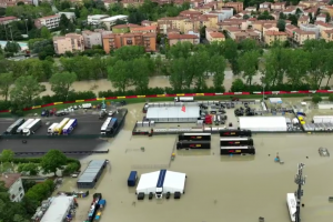 F1 : les images du circuit d’Imola inondé