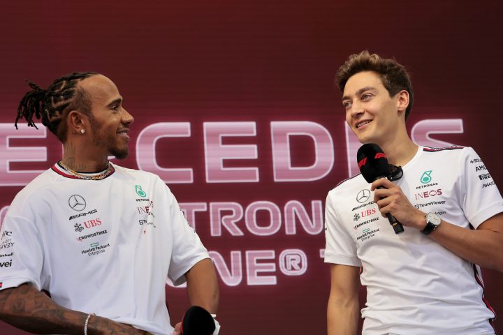 Lewis Hamilton et George Russell