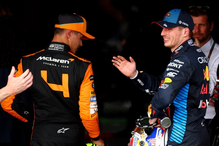 Lando Norris et Max Verstappen