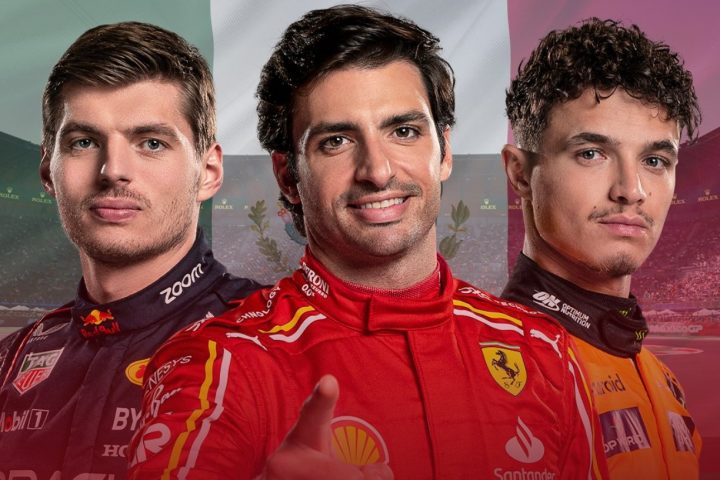 Max Verstappen, Carlos Sainz et Lando Norris