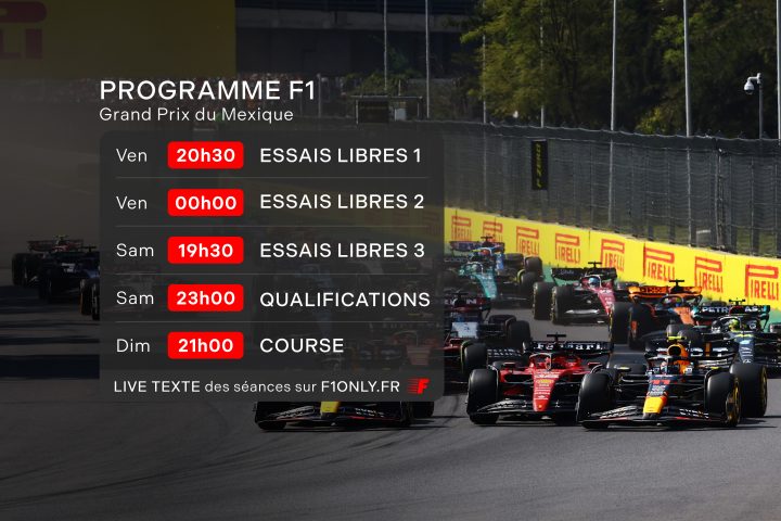 Le programme F1 du Grand Prix du Mexique 2024 - ©️ Red Bull Content Pool (photo) / F1only (montage)