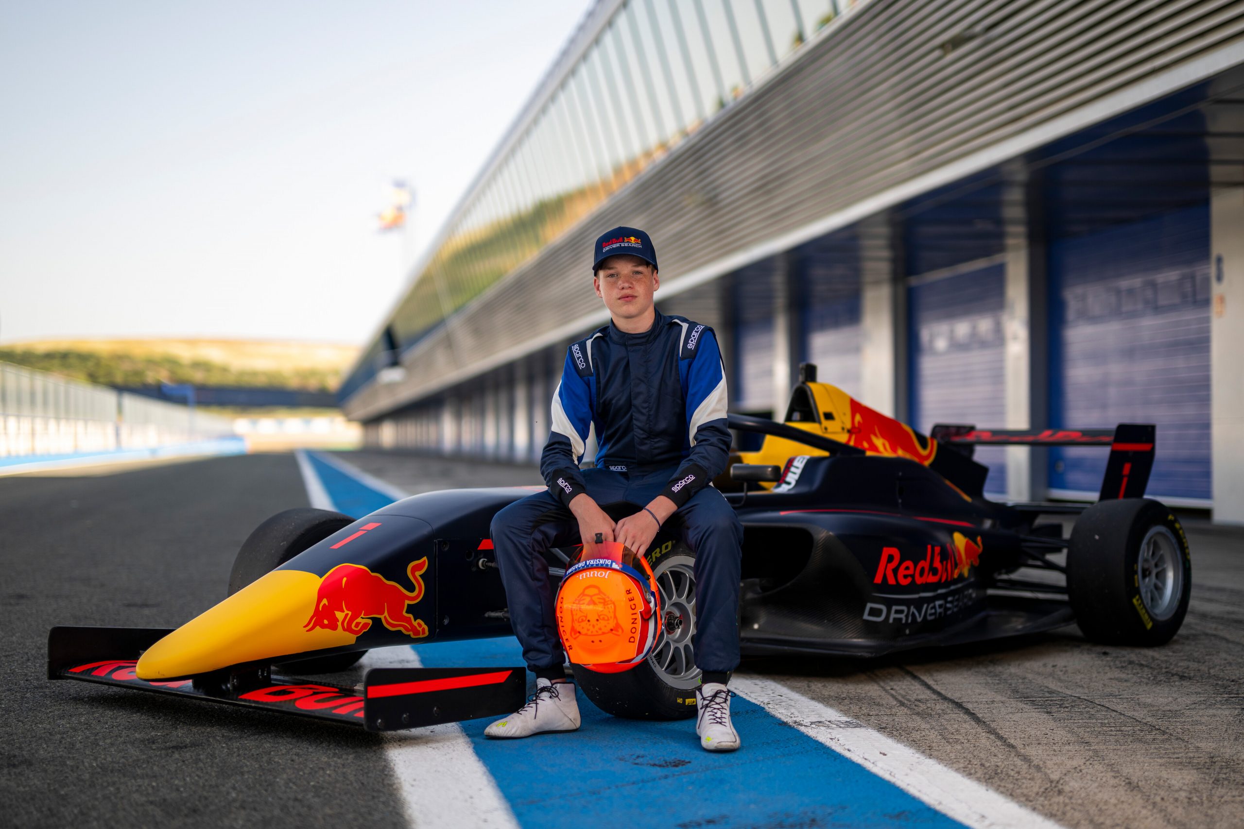 Rocco Coronel lors du Red Bull Driver Search à Jerez en 2024 - ©️ Red Bull Content Pool