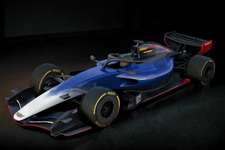 Un rendu du design GM du thème conceptuel de l’écurie Cadillac Formula 1 Team qui rend hommage à l'héritage américain de la marque - ©️ Cadillac