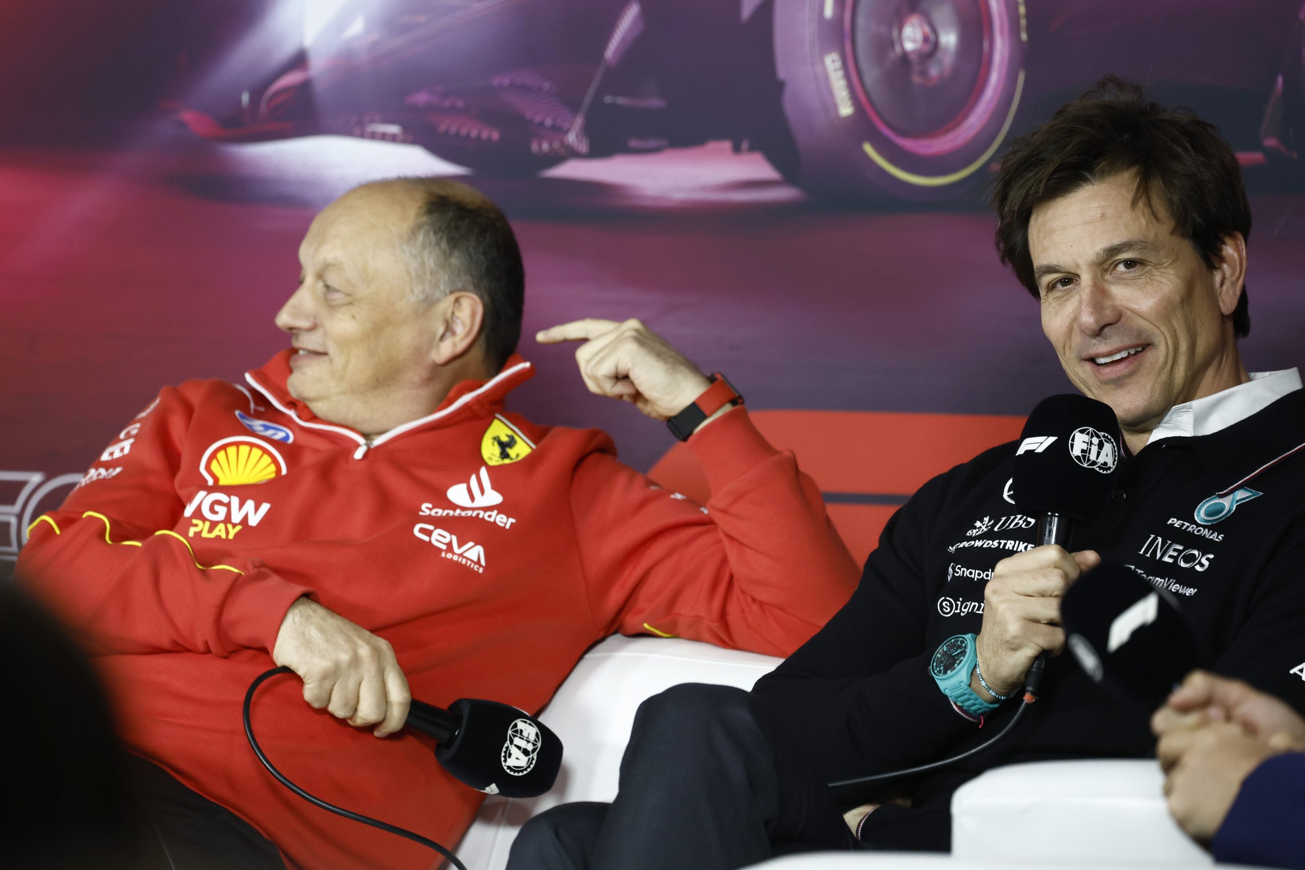 Frédéric Vasseur (Ferrari) et Toto Wolff (Mercedes) - ©️ Mercedes