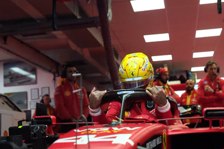 Lewis Hamilton à Fiorano - Ferrari