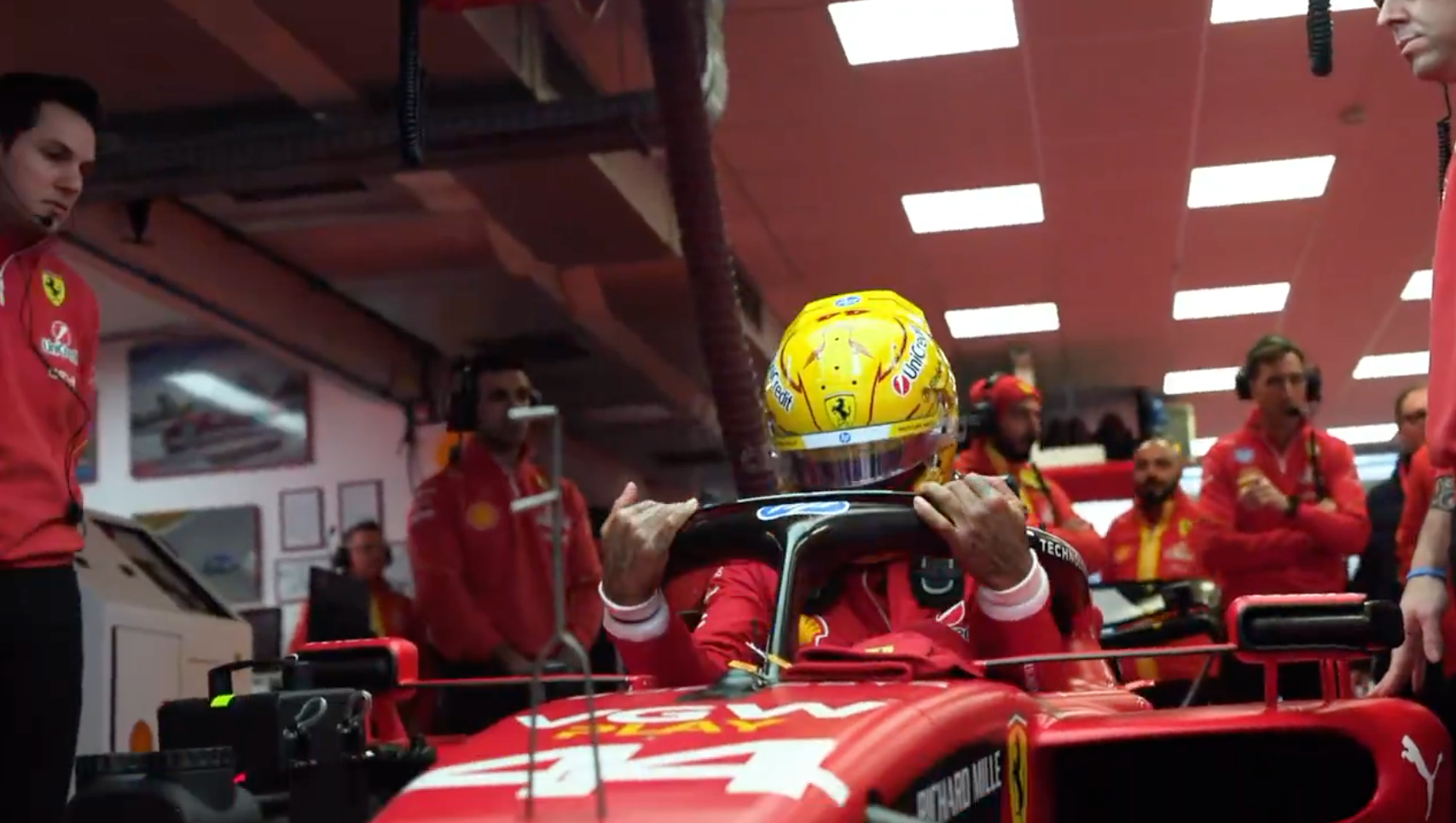 Lewis Hamilton à Fiorano - Ferrari