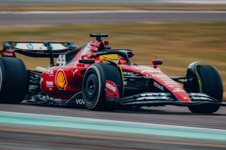 Lewis Hamilton à Fiorano - Ferrari