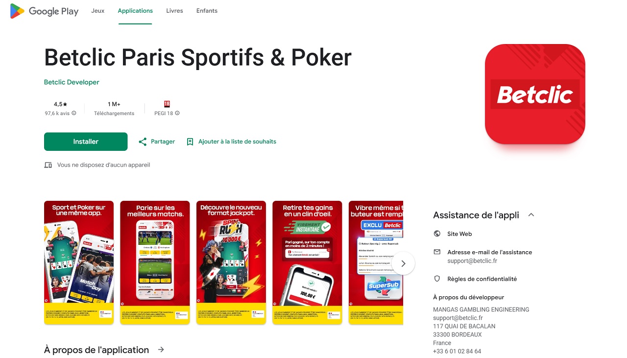 Betclic Paris Sportifs & Poker